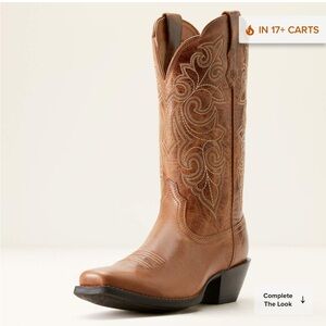 Round Up Square Toe Western Boot in Ready Russet